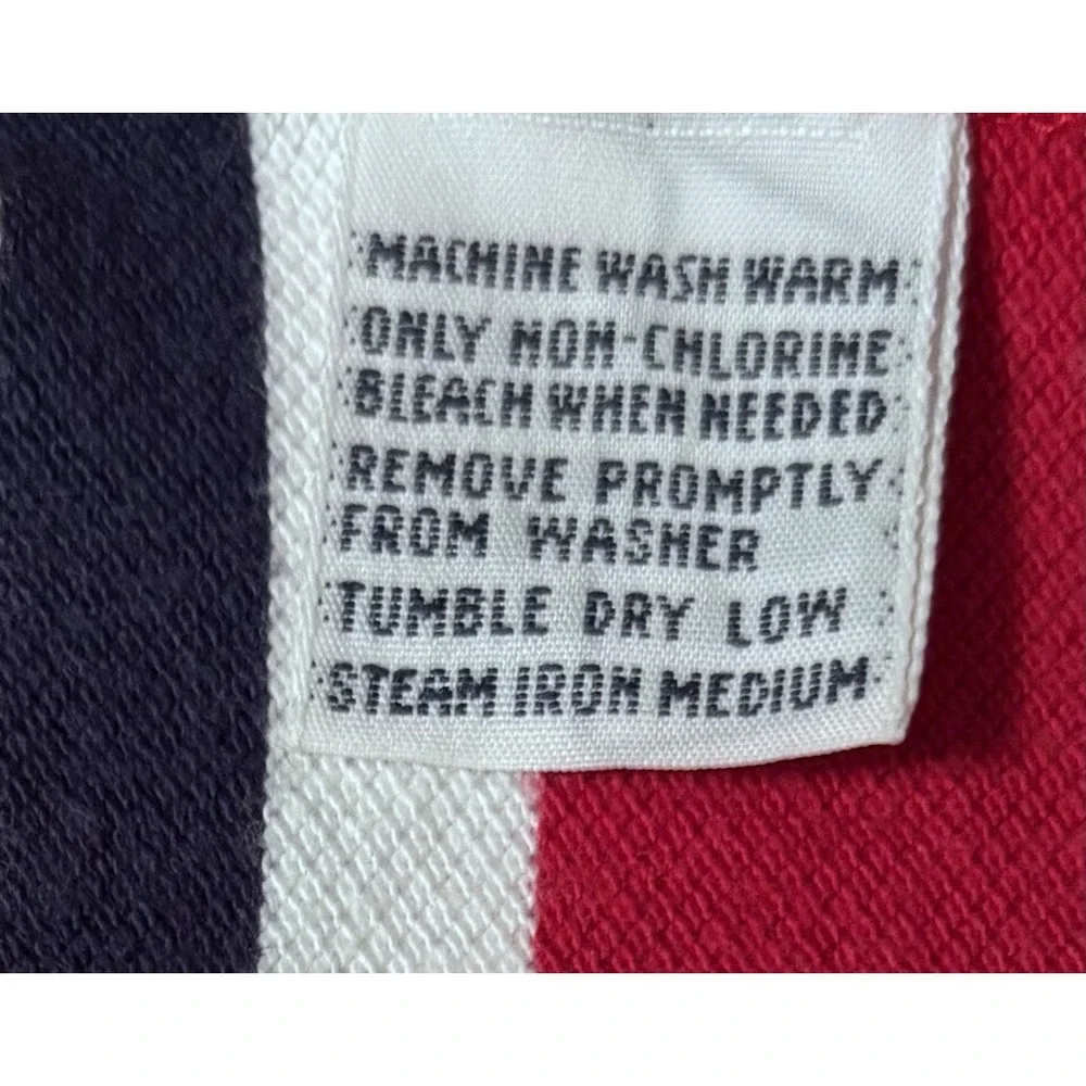 Pollo By Ralph Lauren, XL, Red, White, Blue striped Polo Pullover, Short Sleeves